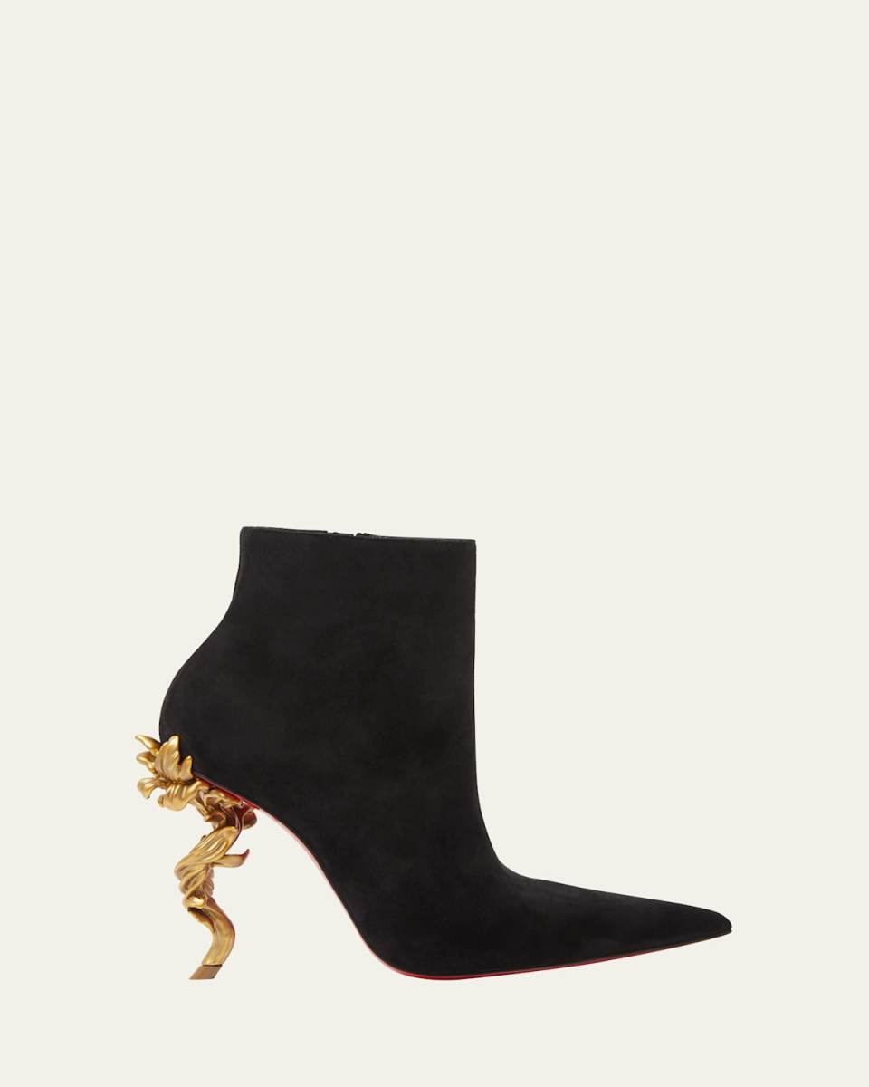 Belle Suede Red Sole Ankle Booties